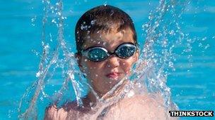 boy in pool