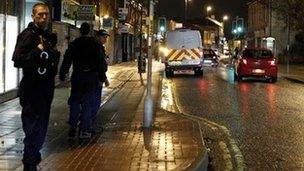 Police on patrol in Rochdale