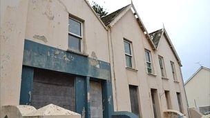 Derelict houses in Vale Avenue, Guernsey