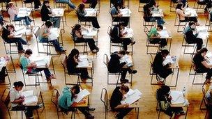 generic pupils sitting exam