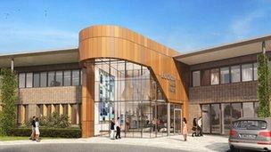 Artist's impression of the new Ludlow hospital