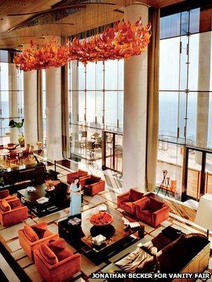 Living room of Antilia in Mumbai