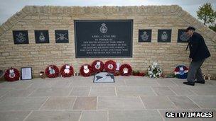 Falklands memorial at the National Memorial Arboretum