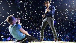 Coldplay's Chris Martin and Jonny Buckland