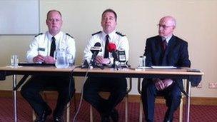 The PSNI held a news conference with Victims' Commissioner Brendan McAllister