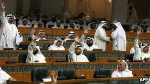 Kuwaiti MPs vote in favour of an amended law stipulates capital punishment for any Muslim found guilty of blasphemy (3 May 2012)