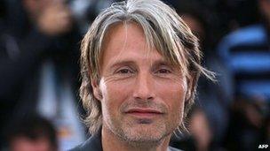 Danish actor Mads Mikkelsen poses during the photocall of "Jagten" (The Hunt)