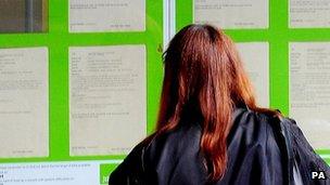 Young person looks for work (file image)