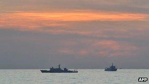 File photo: Chinese ships at Scarborough Shoal