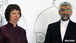 Catherine Ashton and Saeed Jalili, Baghdad, 23 May 2012