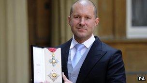 Jonathan Ive with his Knight Commander medal