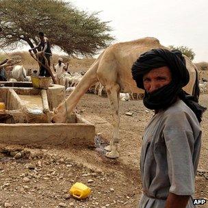 Bedouin around well