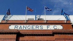 The front of Rangers' Ibrox Stadium