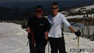 Skiers in Cairngorms