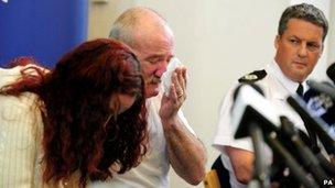 Mairead and Mick Philpott at a police news conference