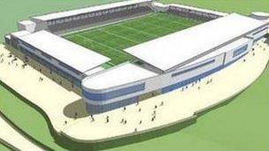 Artist's impression of Stadium for Cornwall