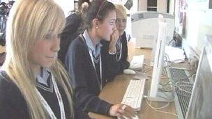 Pupils at computers