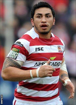 Wigan Warriors second row forward Harrison Hansen