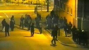 CCTV of riots in Birmingham