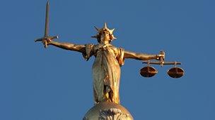 The figure of Lady Justice