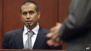 George Zimmerman in a court appearance 20 April 2012