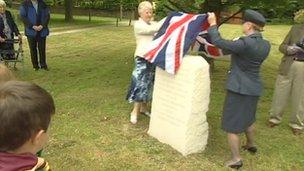 Memorial stone at Lyneham