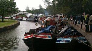 Narrowboats at Etruria