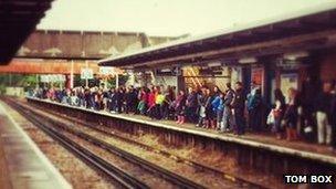 Crowded platform at Twickenham (Pic: Tom Box)