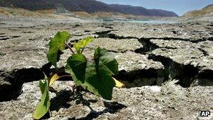 A dried-up reservoir