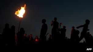 Beacon at Mow Cop Castle