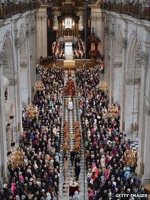 Service of thanksgiving for the Queen's Diamond Jubilee in St Paul's Cathedral