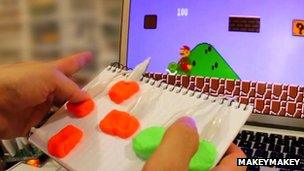 Playdough used as a game controller