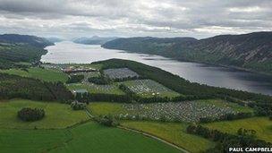 Làrach RockNess bhon adhair. (Dealbh: Paul Campbell)