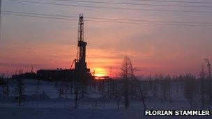 A drilling station in Siberia