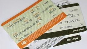 Rail tickets