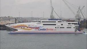 Condor Vitesse in Guernsey's St Peter Port Harbour