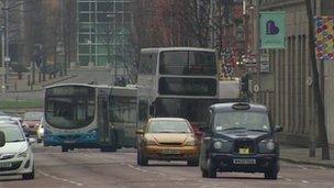 Belfast city centre traffic