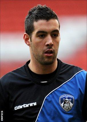 Oldham Athletic goalkeeper Dean Bouzanis