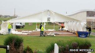 Marquee on Lancing seafront