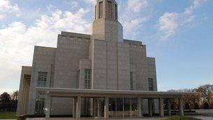 The Preston Temple of the Latter Day Saints in Chorley