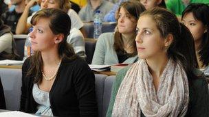 Students in a lecture