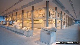 Parthenon Gallery at Athens' new Acropolis museum