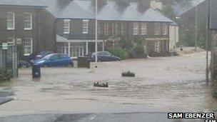 Flooding in Talybont