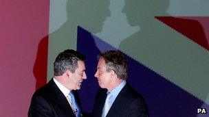 Gordon Brown and Tony Blair in 2007