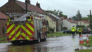 Flooding in Flaxton