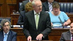 Martin McGuinness at Stormont