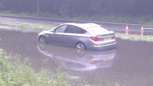 Submerged car in Basingstoke