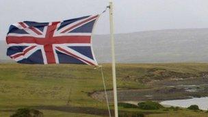 British cemetery at San Carlos, East Falkland