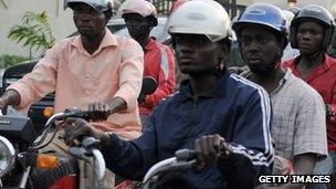 Motorcycle taxi drivers