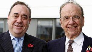 Alex Salmond and Rupert Murdoch